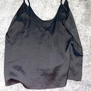 Black Tanktop with V in the back — Cotton Candy LA — size L